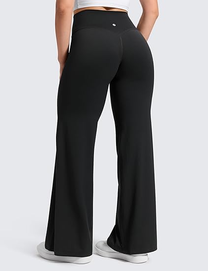 Softretch No Front Seam Wide Leg Pants 28''/ 30''/ 32" for Women - High Waist Yoga Lounge Buttery Soft Comfy Casual